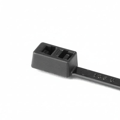 HellermannTyton T50IDH0M4 Double-Head Cable Tie, 12" Long, 50lb Tensile Strength, PA66, Black, 1000/pkg
