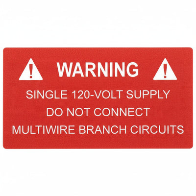 HellermannTyton 596-00325 Solar Label, WARNING 120 VOLT SUPPLY, 3.75" x 2.0", VL, Red, 50/pkg