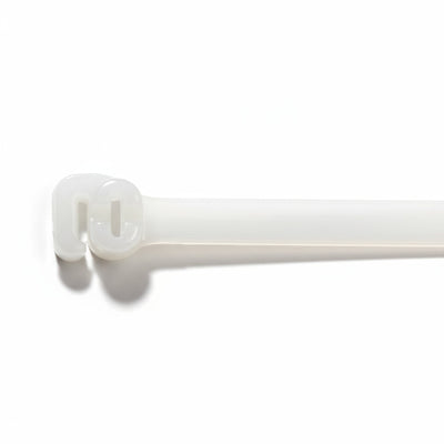Thomas & Betts TYR505 8" 50lb Natural Releasable Cable Tie 100/Bag