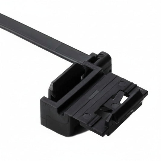 HellermannTyton 148-00095 Wire Clamping Cable Ties, Version A, Diameter Attachment .13", 6.0" Long, Black, PA66HS, 500/pkg