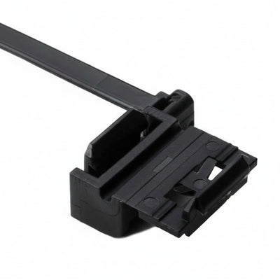 HellermannTyton 148-00095 Wire Clamping Cable Ties, Version A, Diameter Attachment .13", 6.0" Long, Black, PA66HS, 500/pkg