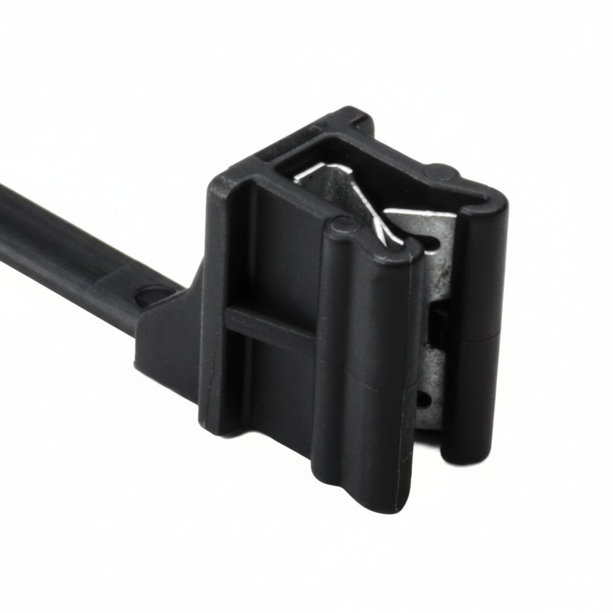 HellermannTyton 148-00200 Cable Tie & Edge Clip, 8" Long, EC12, Panel Thickness .04"-.12", 50 lbs, PA66HS, Black, 500/bag
