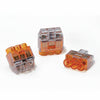 HellermannTyton 148-90037 HelaCon Plus Mini, Push-In Style Wire Connector, Double Spring, 3-Port, (PC), Orange, 100/pkg