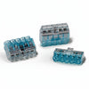 HellermannTyton 148-90051 HelaCon Plus Mini, Push-In Style Wire Connector, Double Spring, 5-Port, (PC), Blue, 300/pkg
