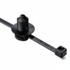 HellermannTyton 150-31090 2-Piece Cable Tie/Fir Tree Mount, 6.0"L, .26"–.28" Mounting Hole, .4"H, PA66HS, Black, 500/pkg