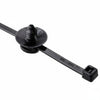 HellermannTyton 150-55850 2-Piece Cable Tie/Fir Tree Mount, 6.0"L, .17"–.20" Mounting Hole Diameter, PA66HS, Black, 500/pkg