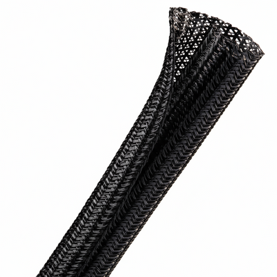 3/8" Black Techflex F6 Wrap-Around Braided Sleeving 75ft