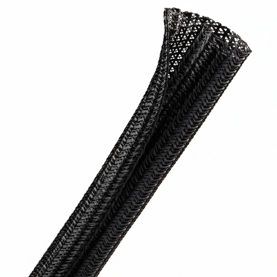 1/8" Black Techflex F6 Wrap-Around Braided Sleeving 100ft