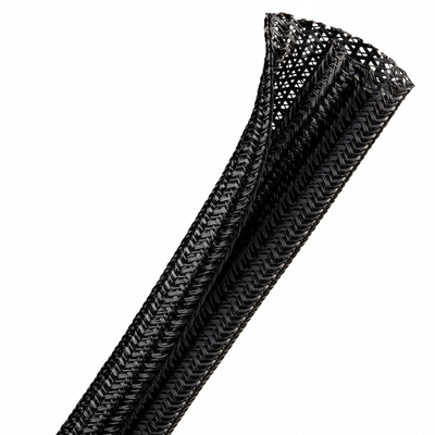 1 1/4" Black Techflex F6 Wrap-Around Braided Sleeving 25ft
