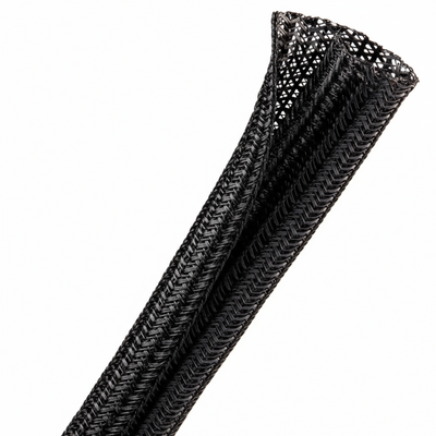 1 1/2" Black Techflex F6 Wrap-Around Braided Sleeving 25ft