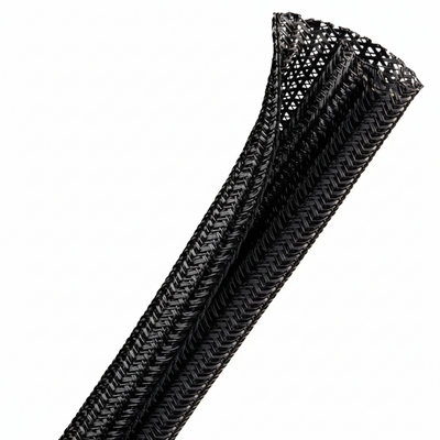 2" Black Techflex F6 Wrap-Around Braided Sleeving 25ft