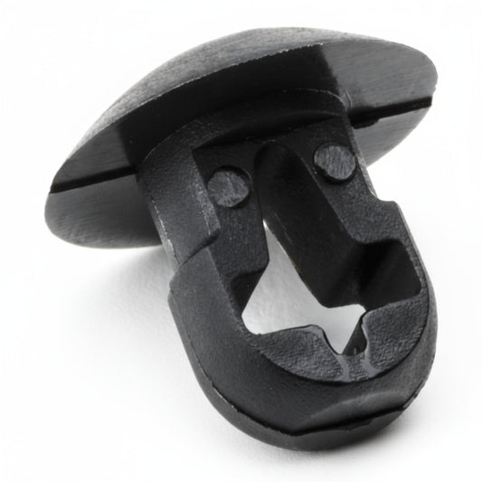 HellermannTyton PBM0C2 Push-Button Cable Tie Mount, .25" Hole Dia, .12" Max Panel, .2" Max Tie Width, PA66, Black, 100/pkg
