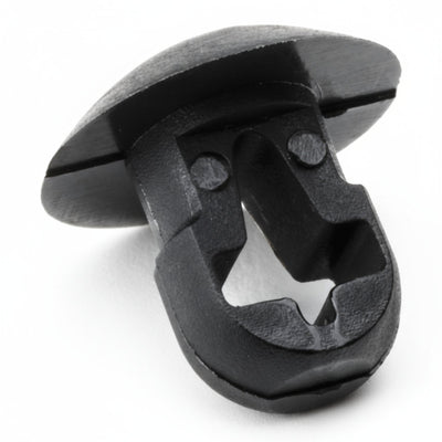 HellermannTyton PBM0C2 Push-Button Cable Tie Mount, .25" Hole Dia, .12" Max Panel, .2" Max Tie Width, PA66, Black, 100/pkg