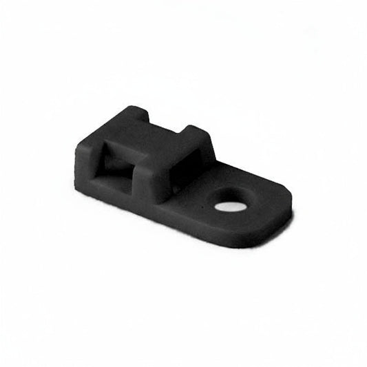 HellermannTyton CTAM10M4 Cable Tie Anchor Mount, .17" Hole Dia, .20" Max Tie Width, PA66, Black, 1000/pkg