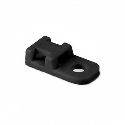 HellermannTyton CTAM10M4 Cable Tie Anchor Mount, .17" Hole Dia, .20" Max Tie Width, PA66, Black, 1000/pkg