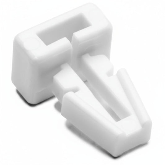 HellermannTyton TM1SF10M4 Push-Button Cable Tie Mount, .25" Hole Dia, .13" Max Panel, .2" Max Tie Width, PA66, White, 1000/pkg