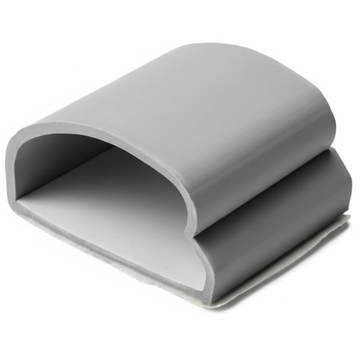 HellermannTyton 151-00668 WAC Adhesive Cable Clamp, 1" Max. Bundle Dia, PVC, Gray, 500/pkg