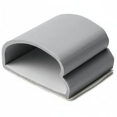 HellermannTyton 151-00668 WAC Adhesive Cable Clamp, 1" Max. Bundle Dia, PVC, Gray, 500/pkg