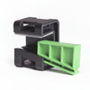 HellermannTyton 151-01565 Wedge Clip, 0.0"–0.20" Panel Thickness, PA66HSGF, Black/Green, 200/bag