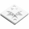 HellermannTyton 151-10904 Q Tie Mount, Adhesive, 0.79" x 0.79" x 0.17", 4-Way, Q18-Q30 Ties, PA66, White, 100/bag