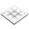 HellermannTyton 151-10906 Q Tie Mount with Adhesive, 1.6"x1.6"x0.26", 4-Way Entry, Q18 - Q120, White, 50/pkg