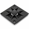 HellermannTyton 151-10916 Q Tie Mount, Adhesive, 1.6" x 1.6" x 0.26", 4-Way Entry, Black, 50/pkg
