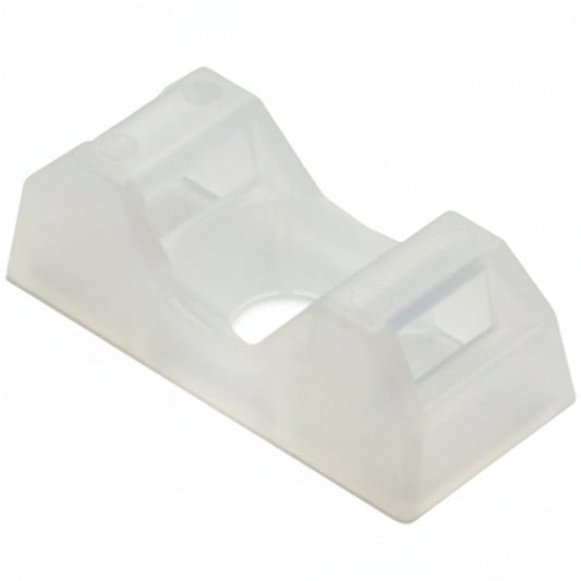HellermannTyton 151-10920 Q Tie Mount, M4 Screw, 0.83" x 0.38" x 0.26", For Q18–Q50 ties, PA66, Natural, 100/bag