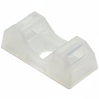HellermannTyton 151-10920 Q Tie Mount, M4 Screw, 0.83" x 0.38" x 0.26", For Q18–Q50 ties, PA66, Natural, 100/bag
