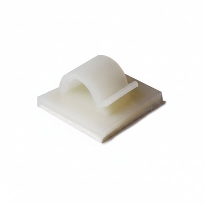 HellermannTyton RB8L4 RB Adhesive Cable Clamp, 0.32" Max. Bundle Dia, PA66, Natural, 200/pkg