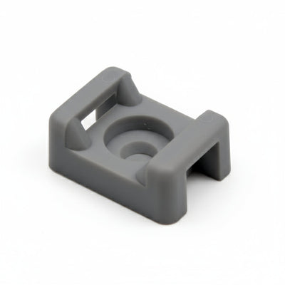 HellermannTyton CTM20M4 Cable Tie Anchor Mount, .86" x .61", .18" Hole Dia, .31" Max Tie Width, PA66, Black, 1000/pkg