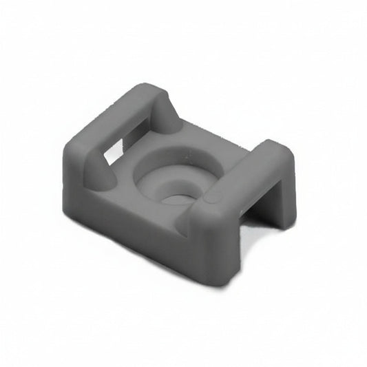 HellermannTyton CTM30C2 Cable Tie Anchor Mount, .86" x .61", .2" Hole Dia, .31" Max Tie Width, PA66, Black, 100/pkg