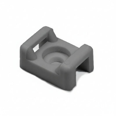 HellermannTyton CTM30C2 Cable Tie Anchor Mount, .86" x .61", .2" Hole Dia, .31" Max Tie Width, PA66, Black, 100/pkg