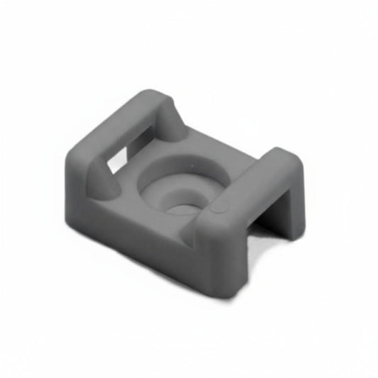 HellermannTyton CTM40M4 Cable Tie Anchor Mount, .86" x .62", .25" Hole Dia, .31" Max Tie Width, PA66, Black, 1000/pkg
