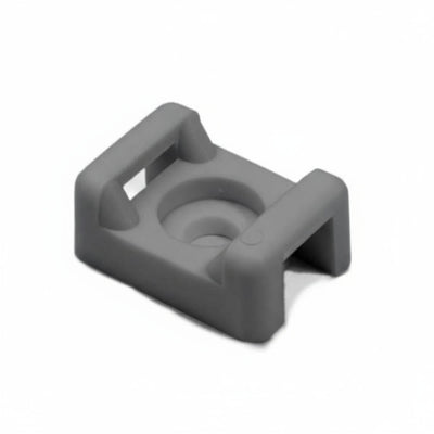 HellermannTyton CTM40M4 Cable Tie Anchor Mount, .86" x .62", .25" Hole Dia, .31" Max Tie Width, PA66, Black, 1000/pkg
