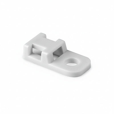 HellermannTyton CTAM110C2 Cable Tie Anchor Mount, .17" Hole Dia, .20" Max Tie Width, PA66, White, 100/pkg