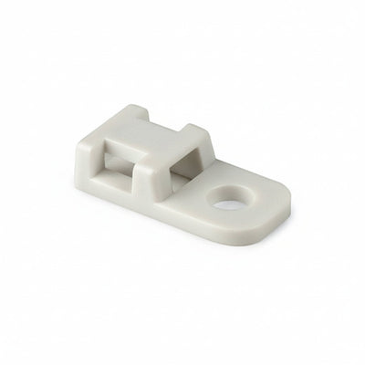 HellermannTyton CTAM110M4 Cable Tie Anchor Mount, .17" Hole Dia, .20" Max Tie Width, PA66, White, 1000/pkg