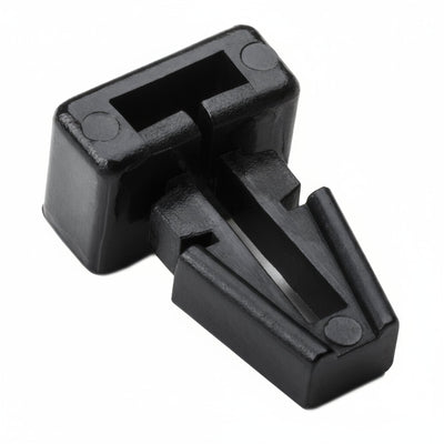 HellermannTyton TM1SF0M4 Push-Button Cable Tie Mount, .25" Hole Dia, .13" Max Panel, .2" Max Tie Width, PA66, Black, 1000/pkg
