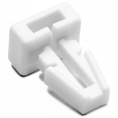 HellermannTyton TM1SF10C2 Push-Button Cable Tie Mount, .25" Hole Dia, .13" Max Panel, .2" Max Tie Width, PA66, White, 100/pkg
