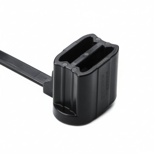 HellermannTyton 155-05400 1-Piece Cable Tie/Oval Stud Mount, Designed for 5.0 mm stud, 6.0" Long, PA66HS, Black, 500/pkg