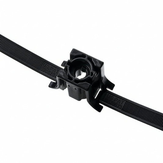 Stand Off Dual Clamp Tie, 26.10" Long, .31" Stud Dia, PA66HIRHSUV, Black, 125/pkg