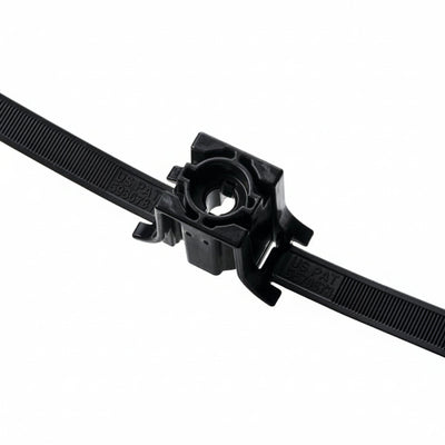 Stand Off Dual Clamp Tie, 26.10" Long, .31" Stud Dia, PA66HIRHSUV, Black, 125/pkg