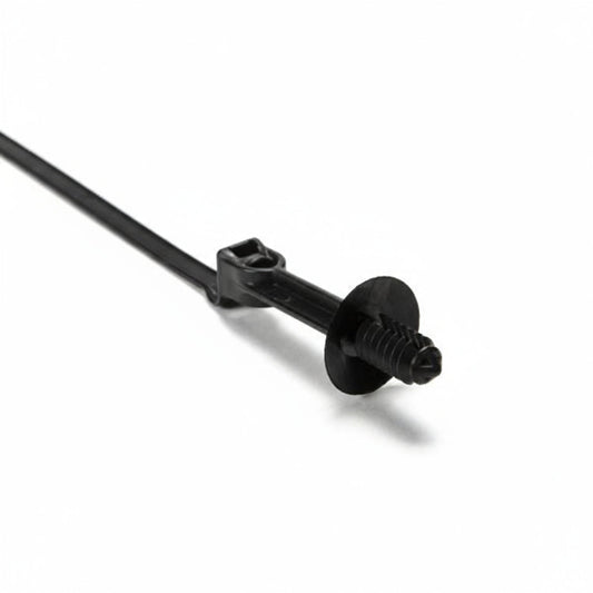 HellermannTyton 157-00195 Offset Fir Tree Cable Tie, 25 mm, FT6, 8" Tie, 50lb Tensile Strength, PA66HIRHS, Black, 500/pkg