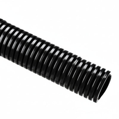 HellermannTyton 166-90202 HelaGuard Non-Metallic Conduit, Flame Retardant, Std Wt, 0.38" Dia, PA6-FR, Bk, 100 ft/Std. Reel
