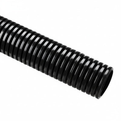 HellermannTyton 166-90203 HelaGuard Non-Metallic Conduit, Flame Retardant, Std Wt, 0.50" Dia, PA6-FR, Bk, 100 ft/Std. Reel