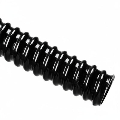 HellermannTyton 166-90220 HelaGuard SR PVC Tubing, Smooth Bore, Spiral Cover, Std Wt, 0.38" Dia, Bk, 100 ft/Std. Reel