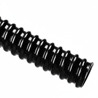 HellermannTyton 166-90221 HelaGuard SR PVC Tubing, Smooth Bore, Spiral Cover, Std Wt, 0.50" Dia, Bk, 100 ft/Std. Reel