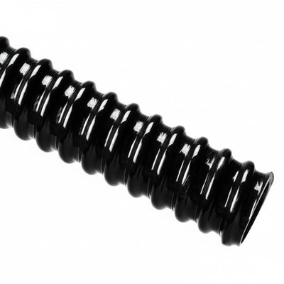 HellermannTyton 166-90502 HelaGuard SR PVC Tubing, Smooth Bore, Spiral Cover, Std Wt, 1.5" Dia, Bk, 100 ft/Std. Reel