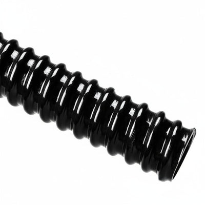 HellermannTyton 166-90503 HelaGuard SR PVC Tubing, Smooth Bore, Spiral Cover, Std Wt, 2.0" Dia, Bk, 100 ft/Std. Reel