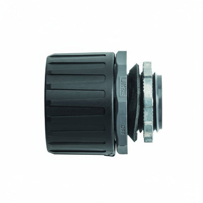 HellermannTyton 166-90850 HelaGuard Non-Metallic Ultra Fitting, Straight, IP68, M40 Thread, 34mm Dia, PA66, Black, 10/pkg