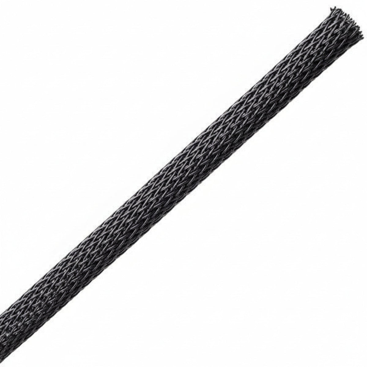 HellermannTyton 170-03000 Braided Sleeving, Expandable, .25" Dia, PET, Black, 200 ft/reel